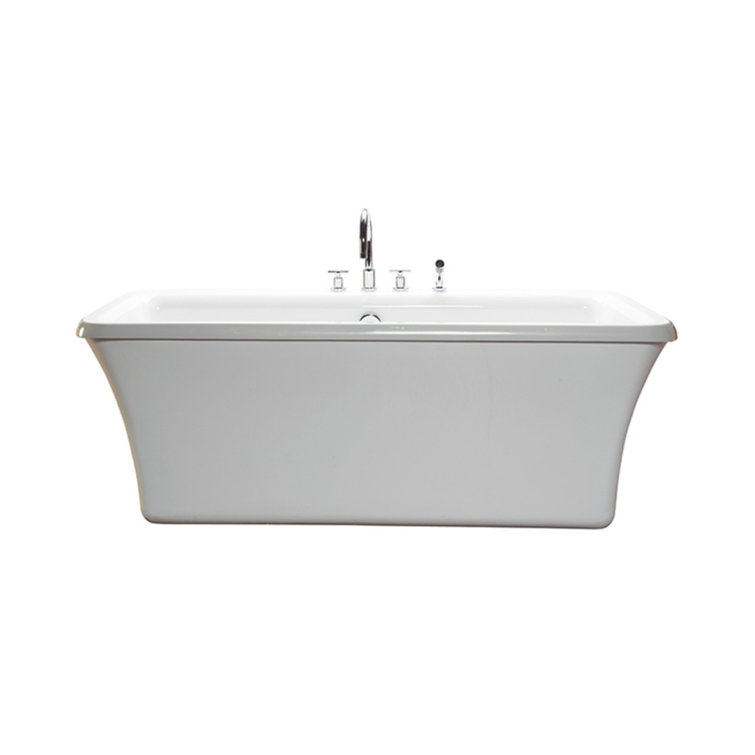 MTI Baths 66" x 36" Freestanding Soaking Acrylic Bathtub with